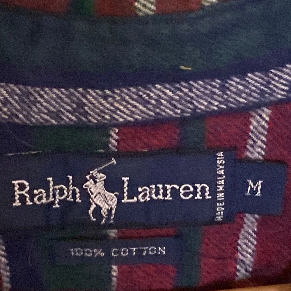 Polo Ralph Lauren Multicolor Plaid flannel  Shirt cotton size medium (oversize)